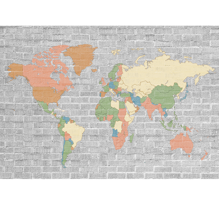 Extensive global atlas fototapete z zemljevidom sveta - TenStickers