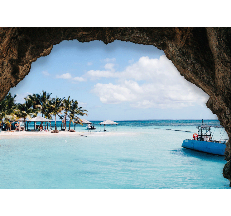 Tropical seaside vista stenske poslikave - TenStickers