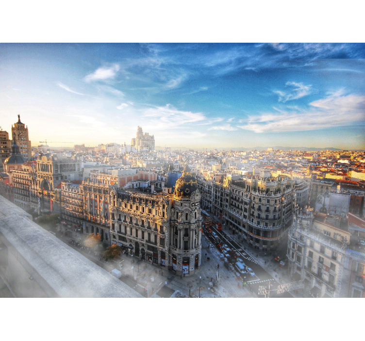 Madrid cityscape view fototapete - TenStickers