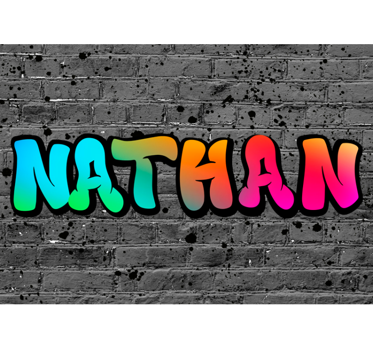 Vibrant name art fototapeta s citati - TenStickers