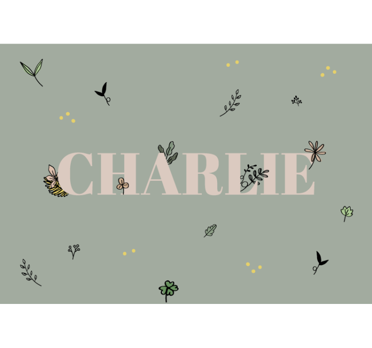 Oblikovanje cvetličnega imena Fototapete za otroško sobo - TenStickers