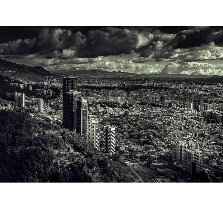 Gorski razgled mestna krajina Fototapete mest in držav - TenStickers