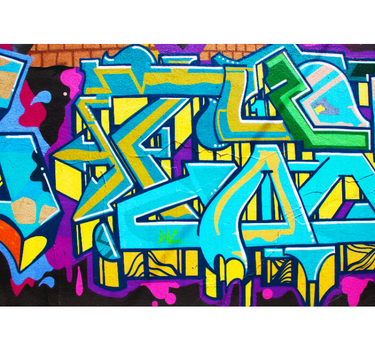 Vibrant urban expression fototapete z graffiti motivi - TenStickers