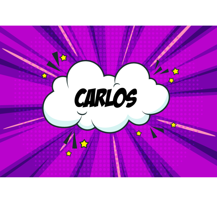 Ime v stripovskem slogu Fototapeta s citati - TenStickers