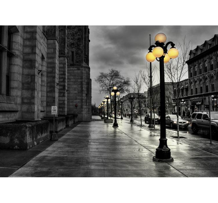 Urban night scene fototapete mest in držav - TenStickers