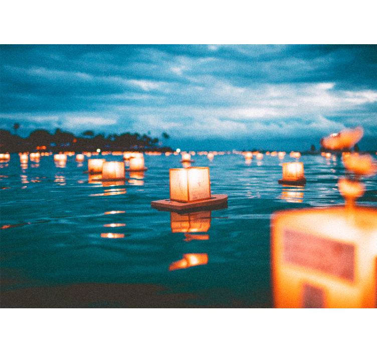 Plavajoče luči noč Fototapete Narava - TenStickers