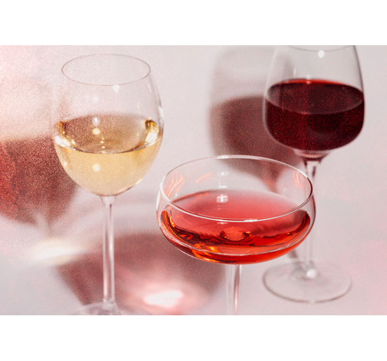 Elegant wine glasses in fototapete z glasbeno tematiko - TenStickers