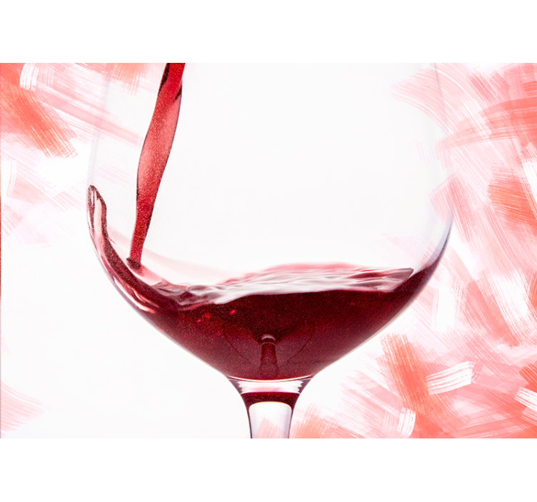 Wine glass splash fototapeta ljubezen - TenStickers