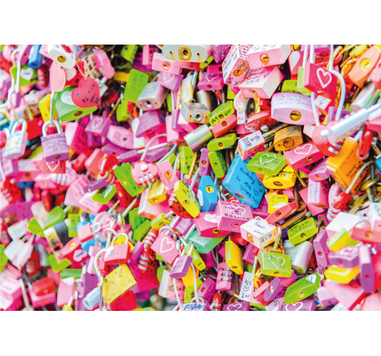 Pisane ključavnice Fototapeta Ljubezen - TenStickers