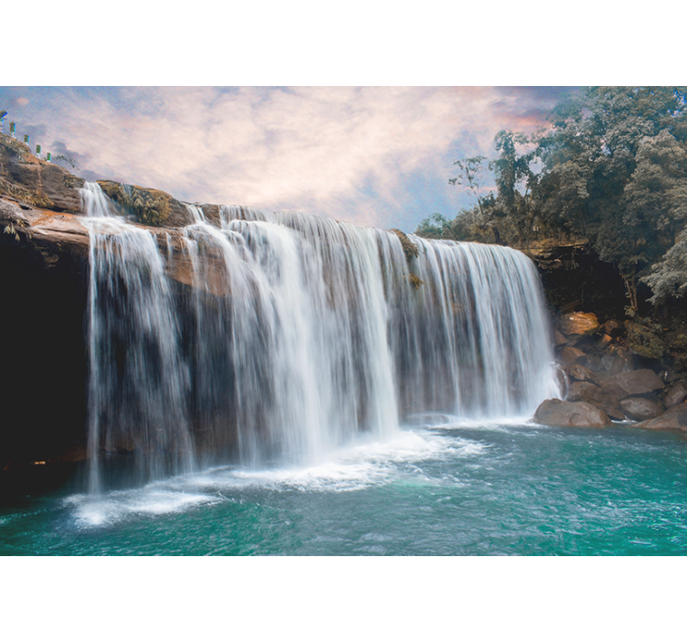 Majestic waterfall cascade slap fototapeta - TenStickers