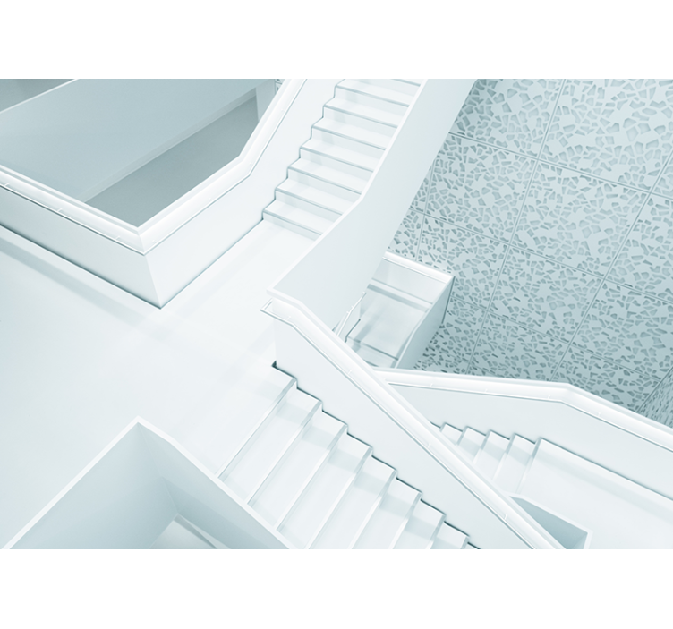 Modern architectural stairs z abstraktnimi fototapeti - TenStickers