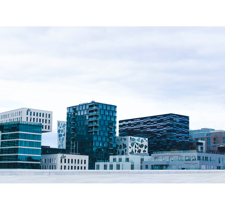 Sodobno mestno obzorje Fototapete mest in držav - TenStickers