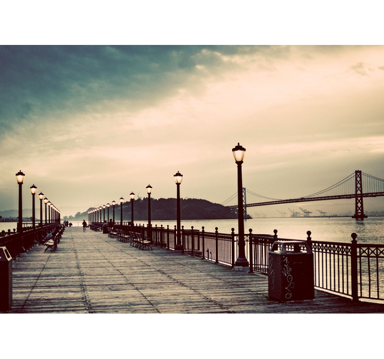 Slikovit razgled na obalo Fototapete mest in držav - TenStickers