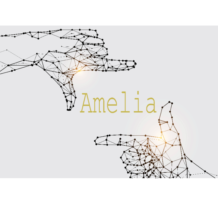 Interaktivna gesta roke personalizirana fototapeta - TenStickers