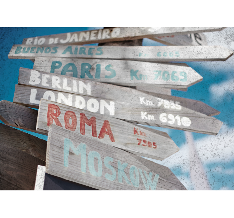 Smeri v globalnih mestih Fototapete mest in držav - TenStickers