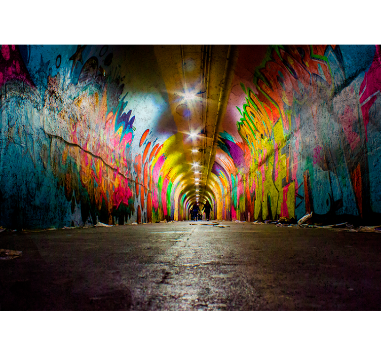 Vivid tunnel graffiti fototapete s graffiti motivi - TenStickers