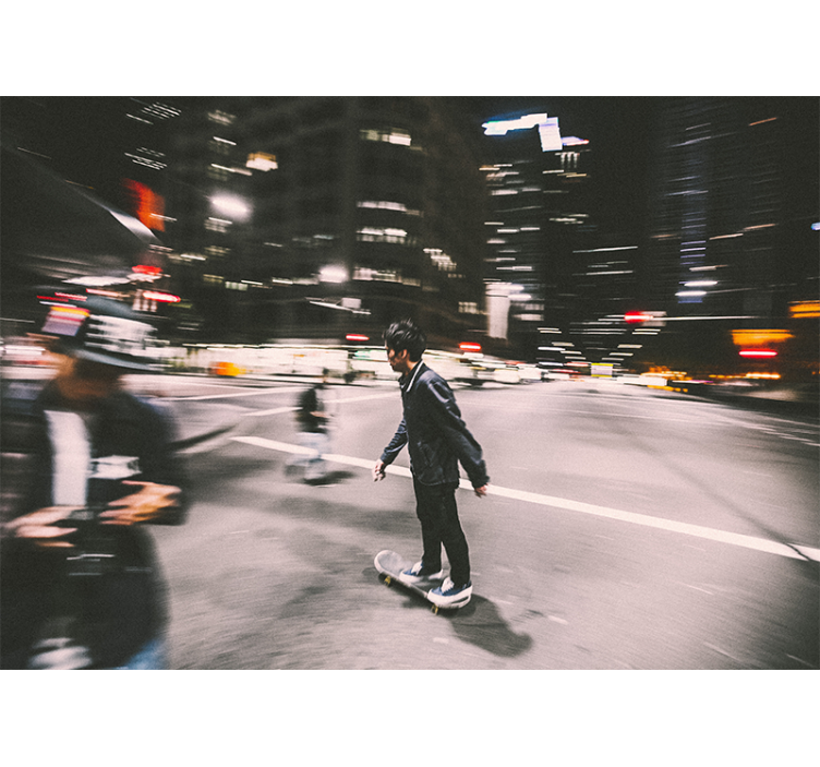 Urban night skate fototapete mest in držav - TenStickers