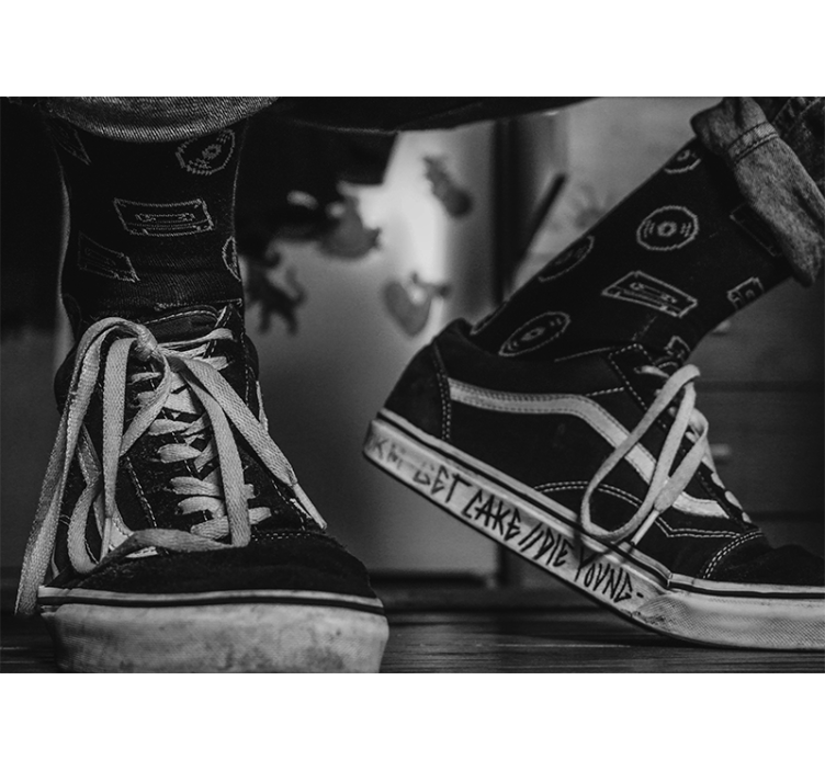 Nogavice s kasetofonom Fototapete z glasbeno tematiko - TenStickers