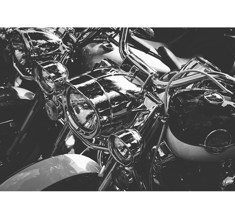 črno-beli motorji stenska stena za motor - TenStickers