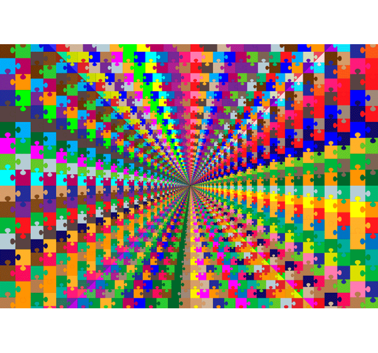 Eksplozija uganke Fototapete z 3D učinki - TenStickers