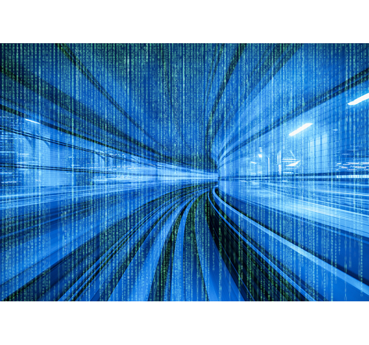 Dinamični digitalni tok Abstraktni fototapeti - TenStickers