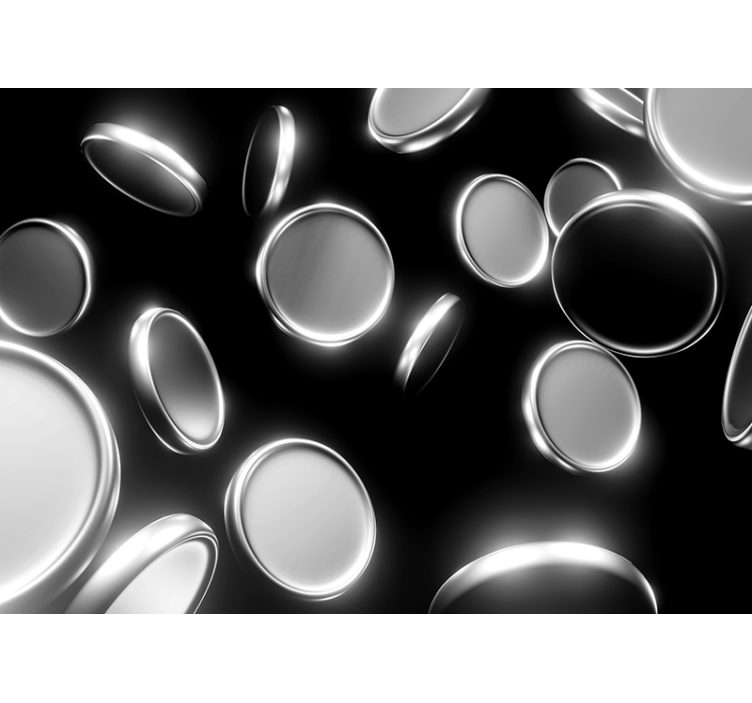 Abstraktni fototapeti plavajoče okrogle oblike - TenStickers