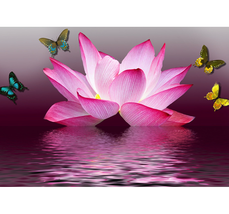 Lotus blossom tranquility fototapete cvetje - TenStickers
