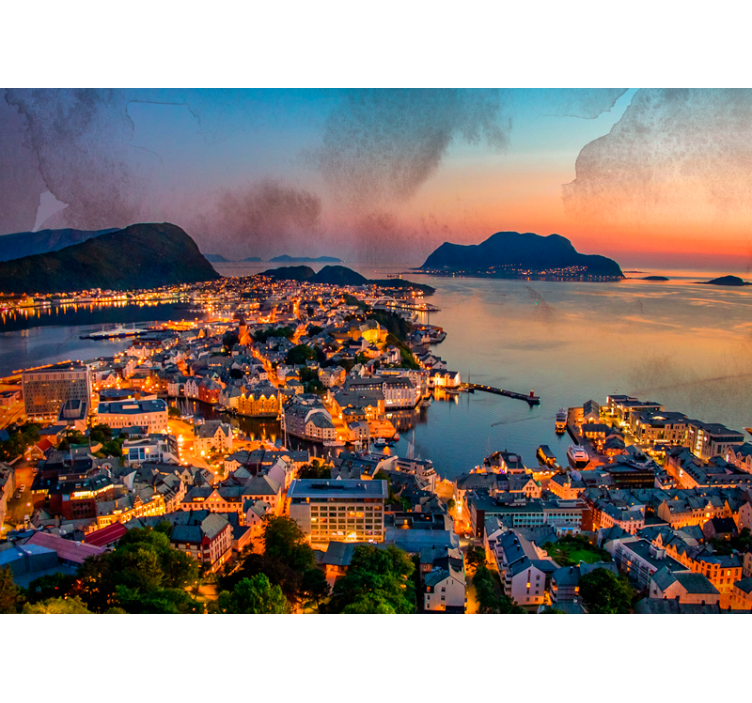 Slikovit obalni razgled Fototapete mest in držav - TenStickers