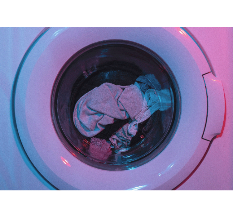 Vrtenje pralnega stroja Fototapeta vintages stilu - TenStickers