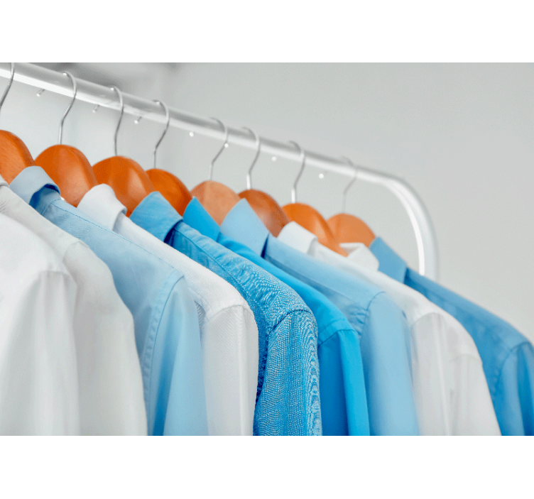 Obešanje modrih majic Fototapete z besedilom in teksturami - TenStickers