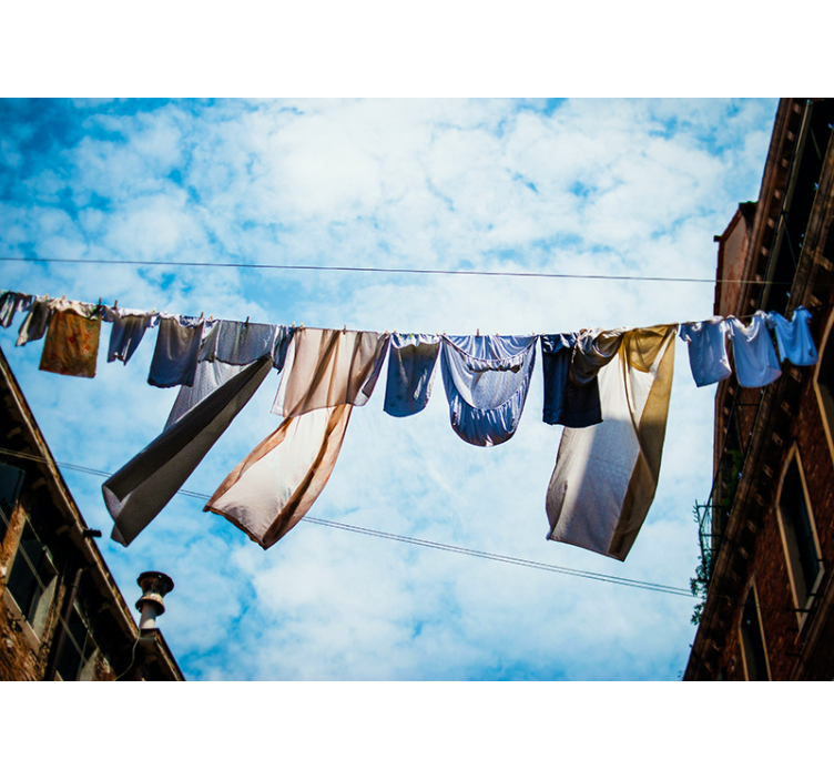 Vetrič za vrv za perilo Fototapete mest in držav - TenStickers