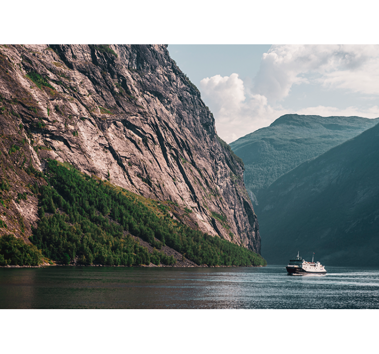Majestic fjord scene stenske poslikave - TenStickers
