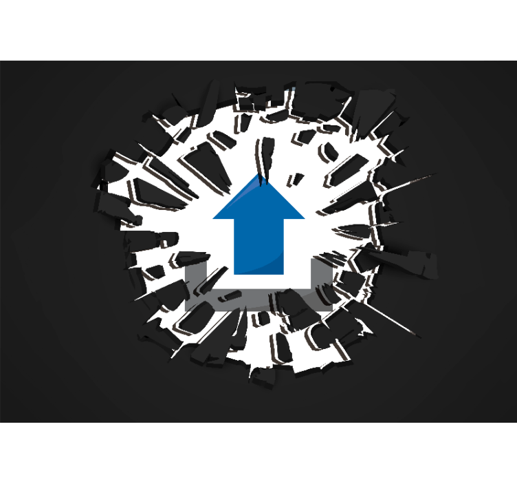 Breaking through view fototapete z 3d učinki - TenStickers