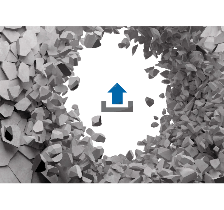 Zebra emerging from rocks fototapete z živalmi - TenStickers