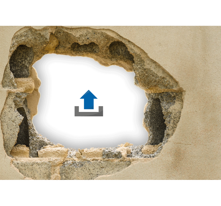 Zlomljena stena 3d prilagodljiv foto poslikava po meri - TenStickers