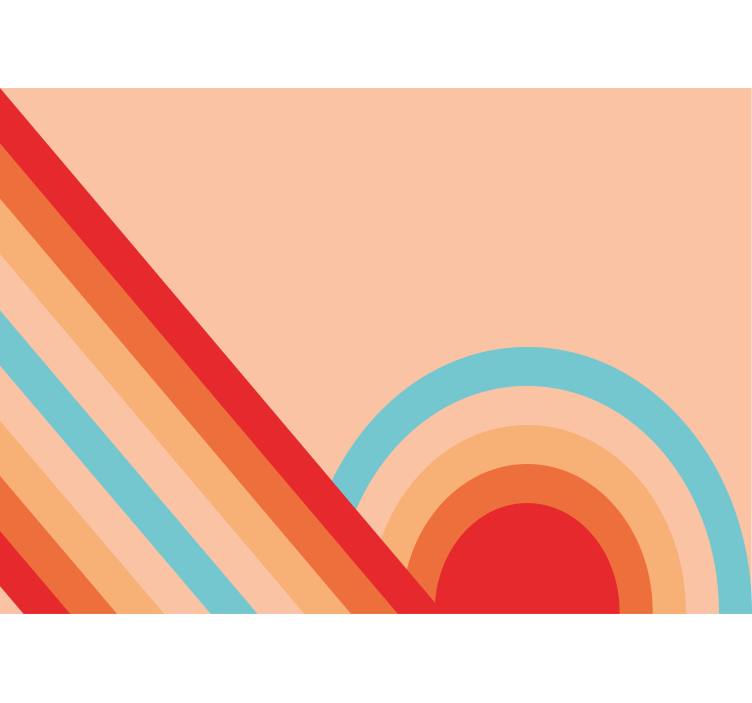 Retro geometric patterns fototapete s teksturami - TenStickers