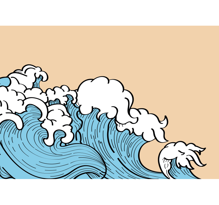 Ocean wave design fototapete narava - TenStickers