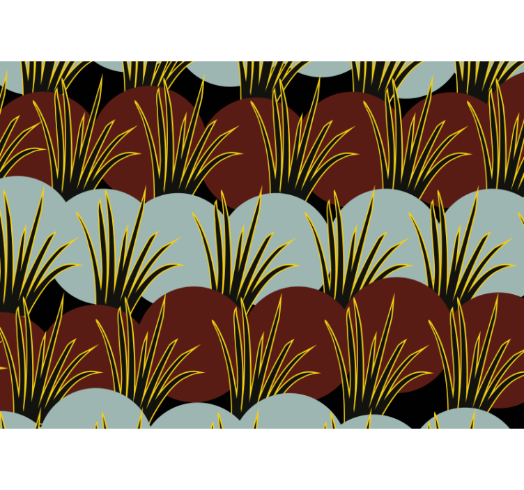 Stylized grass patterns fototapete narava - TenStickers