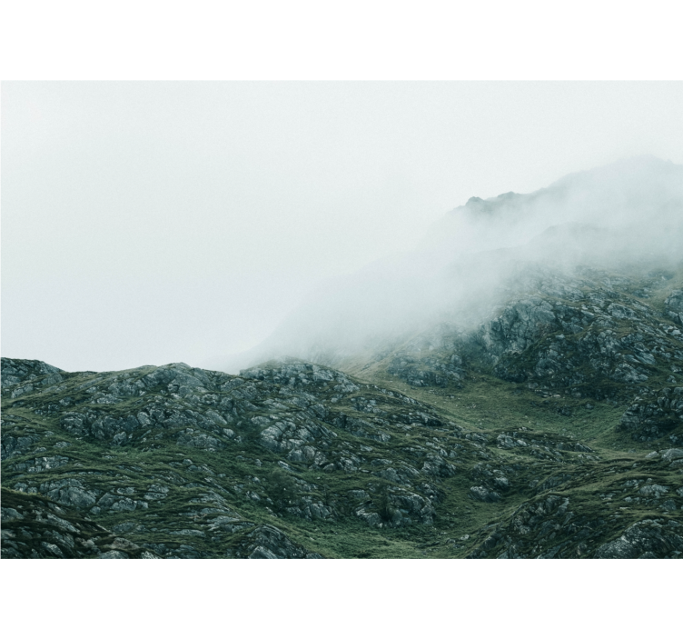 Razgledi v gosti megli Fototapeta z gorami - TenStickers