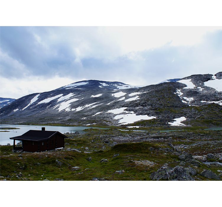 Mountain lake retreat stenske poslikave - TenStickers