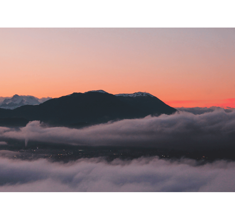 Mountain sunset view stenske poslikave - TenStickers