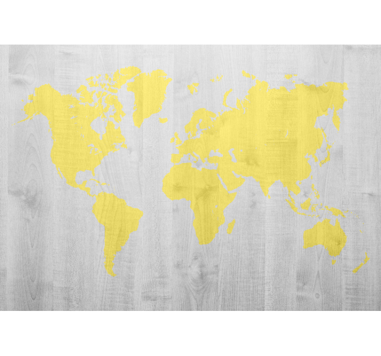 Yellow world map fototapete z zemljevidom sveta - TenStickers