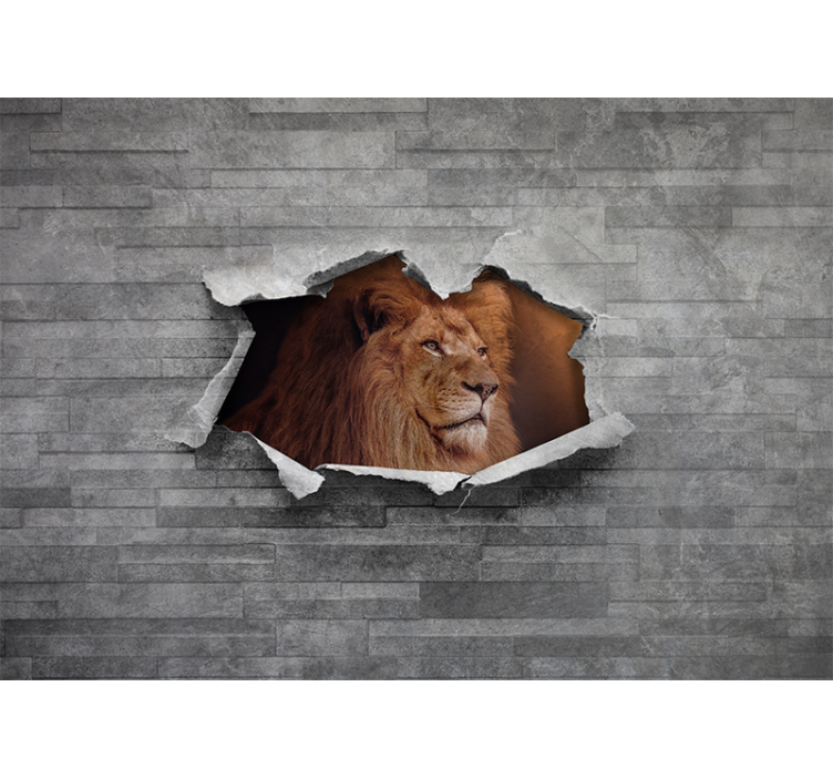 Majestic lion illustration fototapeta z levom - TenStickers