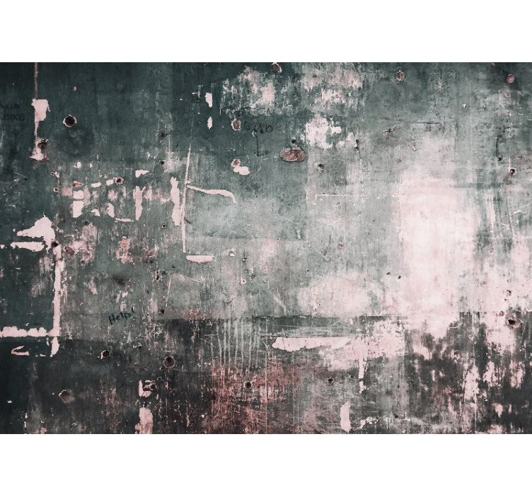 Stenski zid iz sivega in rjavega betona - TenStickers