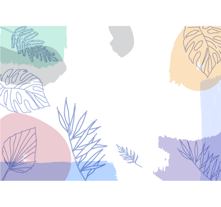 Leafy geometric shapes fototapete narava - TenStickers