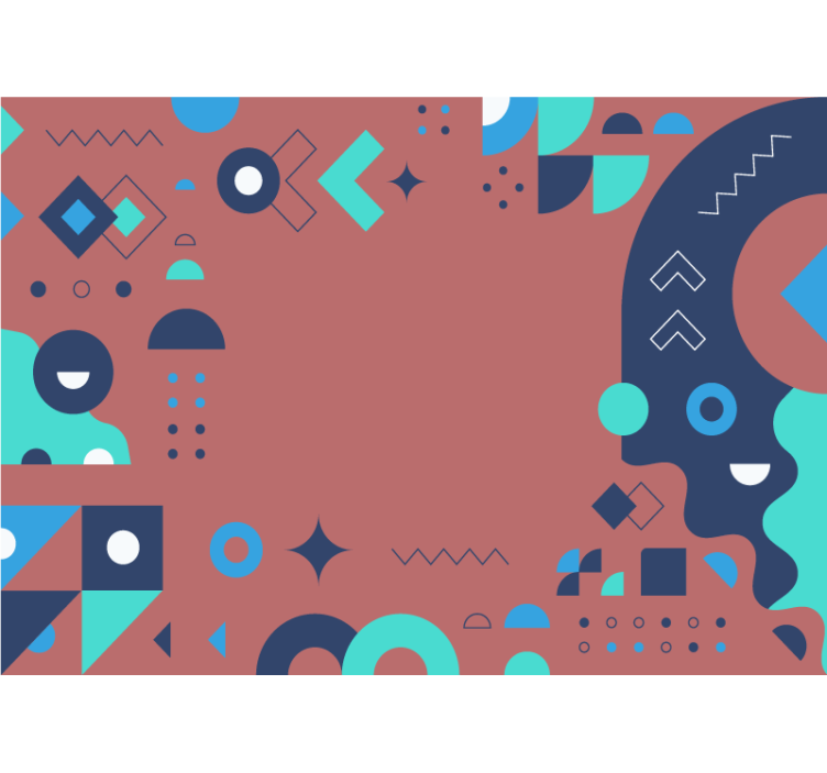 Geometric patterned composition abstraktni fototapeti - TenStickers