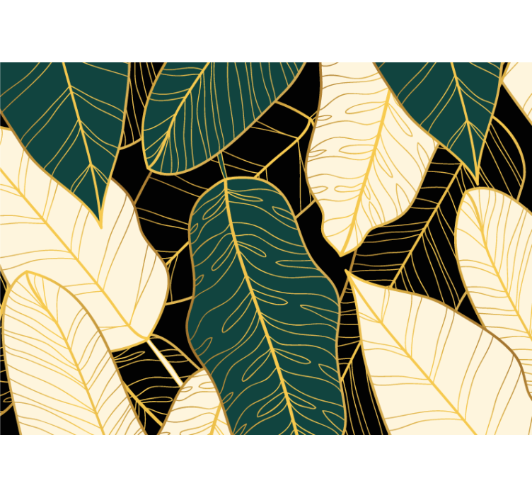 Stylized leaf patterns fototapete narava - TenStickers