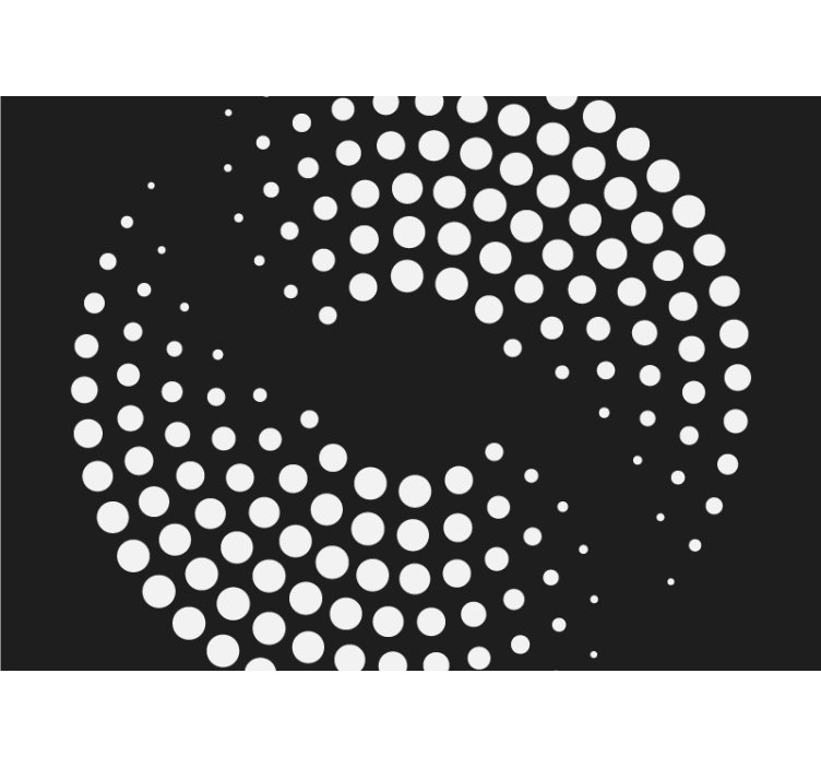 Dinamičen dizajn z belimi pikami fototapeti - TenStickers