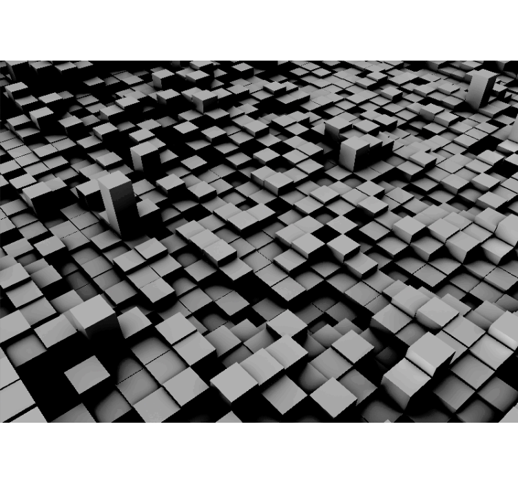 Geometric block formation abstraktni fototapeti - TenStickers