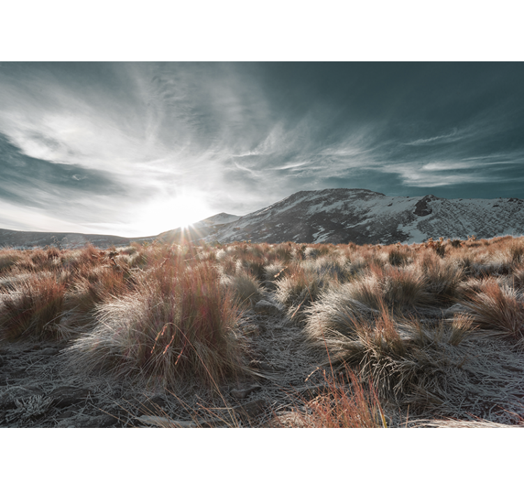 Mountain sunrise scenery stenske poslikave - TenStickers